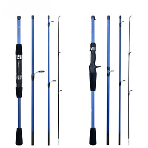 Spinning Travel Carbon 4/5 Section Fishing Rods Casting Weight Power Ultralight - Picture 1 of 12