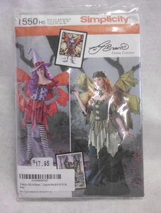 Simplicity Pattern Fantasy Costumes 1550 H5 NIP Size 6 8 10 12 14 & Hat S M L - Picture 1 of 11