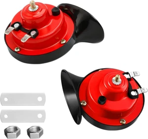 2PCS 300DB Super Loud Train Horns, 12V Waterproof Air Horns Replacement Kit, Car - Picture 1 of 12