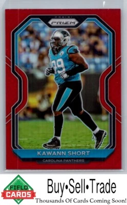 2020 Panini Prizm 239 Kawann Short Prizm Retail Red SSP Panthers - Image 1 of 2