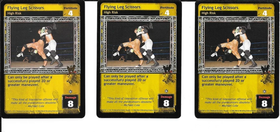 WWE RAW DEAL - 3X Flying Leg Scissors *FREE SHIPPING* RARE High Risk - Image 1 of 1
