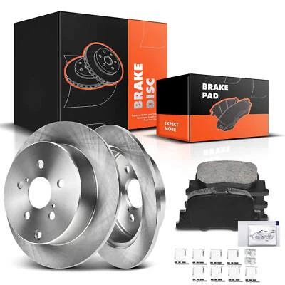 Rotores de freno de disco y pastillas de freno de cerámica para Scion tC 2005-2010 2,4 L lateral trasero Foto 1 de 4