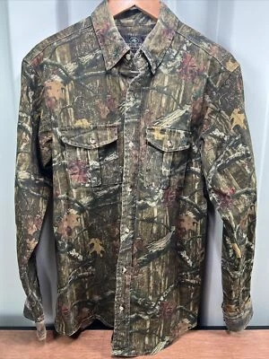 Red Head Camo Long Sleeve Camouflage Button Up Shirt Mossy Oak Break Up Size M - Image 1 of 4