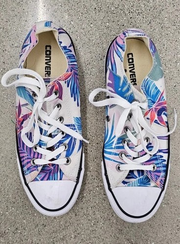 Sneakers lo top Converse All Star multicolore floreali hawaiane in tela W 8 5 M 6 5