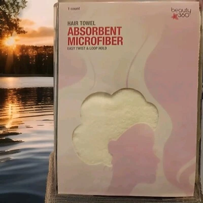 Nuevo con caja -- toalla de cabello de microfibra absorbente Beauty 360 [color: blanco) Foto 1 de 4