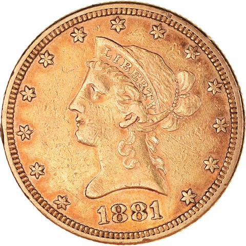 [#1110563] Coin, United States, Coronet Head, $10, Eagle, 1881, U.S. Mint, Phila Cover
