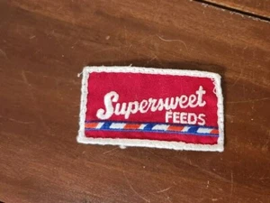 Vintage Supersweet Feeds Embroidered Sew On Patch - Livestock Farming 3.5"x2.2" - Picture 1 of 4