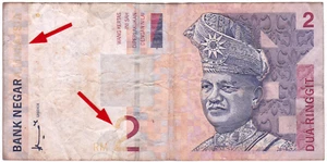 Mazuma *M4394 Malaysia AhmadDon 8th $2 CB8288372 Minor Error GVF - Picture 1 of 2