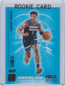 Tarjeta de novato Anthony Edwards que llega ahora 2020 NBA HOOPS RC Minnesota T-Wolves - Imagen 1 de 2