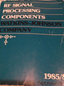1985 1986 Watkins Johnson Catalog RF Signal Processing Components Catalog - Picture 1 of 3