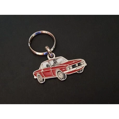 Porte-clés profil Lancia Fulvia Coupé, 1.3 1.3S 1.6 Rallye HF 1600 (rouge) - Photo 1/1