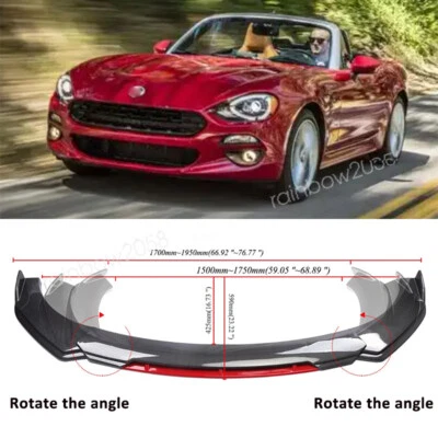 For Fiat 124 Carbon Style Front Bumper Lip Chin Spoiler Splitter Body Kit - Image 1 of 4