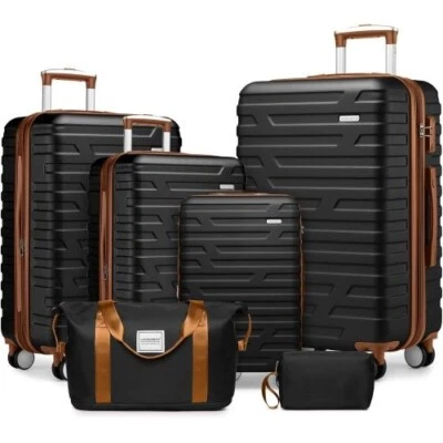 Suitcase 6-piece set with luggage bag, hard shell with casters  Suitcase - Image 1 of 4
