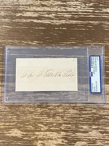 Franklin Pierce signiert geschnitten PSA Platte 14. Präsident der Vereinigten Staaten - Bild 1 von 8