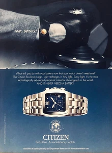 CITIZEN ECO-DRIVE LARGO — RELOJ CON CARGA SOLAR — ANUNCIO IMPRESO REVISTA ORIGINAL 2002 - Imagen 1 de 1