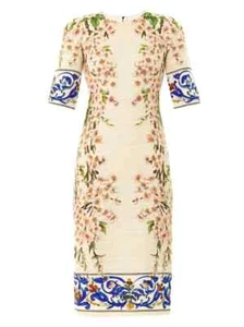 AUTH Dolce&Gabbana cherry blossom floral cotton dress IT 36 - Picture 1 of 24