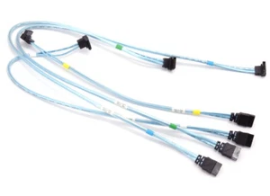 4x Supermicro SATA HDD Cable Set Festplatten Kabel 23/35/45.5/56cm CBL-0186L - Bild 1 von 1