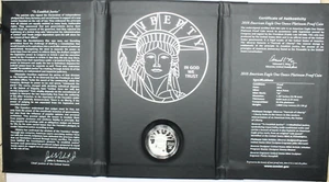 2010 Platinum $100 American Eagle 1oz Coin Preamble Series w/ Original Folder - Picture 1 of 4