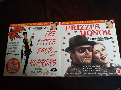 Prizzi's Honor & Little Shop Of Horrors Mail On Sunday Promo Double Dvd Jack... - Image 1 of 2
