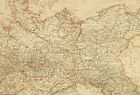1873 HAND COLOURED MAP EMPIRE OF GERMANY NORTHERN ~ SAXONY POSEN HANOVER RUGEN