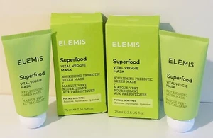 ELEMIS Superfood Vital Veggie Nourishing Green Prebiotic Face Mask 75ml x 2 BNIB - Picture 1 of 4