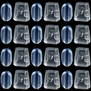 24 Pcs Kitchen Sink Rack Feet, Including 12 Clear Plastic Protective Feet & 12 W - Picture 1 of 6