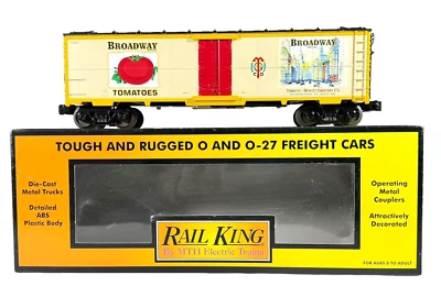 30-7855 O-Gauge MTH Tibbitts-Hewitt Grocery Broadway Tomatoes Modern Reefer Car - Image 1 of 4