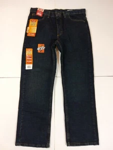 WRANGLER Boys 16 Husky Slim Straight Blue Denim Jeans Advanced Comfort NEW - Picture 1 of 7