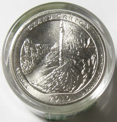 2010 Grand Canyon Nat Park Roll of 12 Uncirculated ATB Quarters Danbury Mint - Image 1 of 2