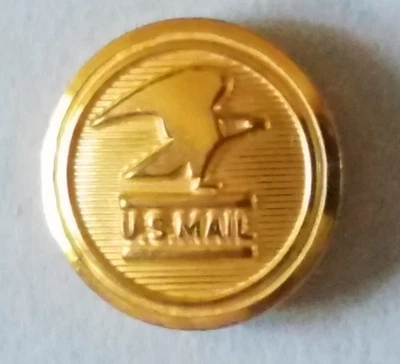 Bb United States Postal Service UNIFORM BUTTON small gilt 1971 Pattern - Image 1 of 2