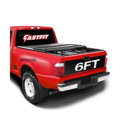 Cubierta Tonneau, suave triple pliegue, apta para Ranger 1993-2004 Flareside, cama de 6' Foto 1 de 4