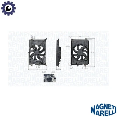 FAN ENGINE COOLING 069422777010 FOR JEEP FIAT 552 82 151 1.0L 3cyl RENEGADE SUV - Image 1 of 4