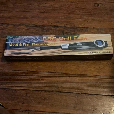 Sharper Image Rainproof BBQ Grill Fork And Thermometer - Image 1 of 2