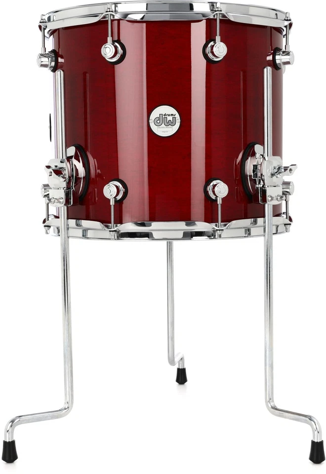 DW Design Tom Drum 12x14 Cherry Stain Legs DDLG1214TTCS