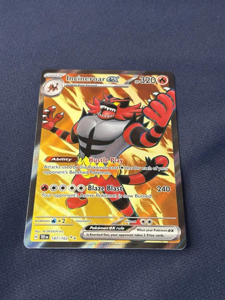 Incineroar ex 187/162 Sv05: Temporal Forces Holo Full Art Pokemon TCG nm- - Image 1 of 4