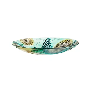18" Glitter Hand Painted and Embossed Bird Bath, Hummingbird - Picture 1 of 2