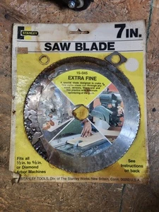 1 VTG EMBLEM Extra fine 7" Saw BLADE STEEL fits 1/2 to 5/8 or Diamond Arbor Ma - Picture 1 of 3