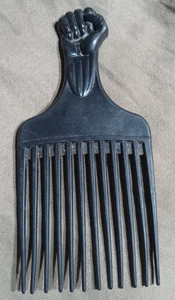 (2er Pack) 6,75" Schwarz Faust Metall Afro Pick Lift Haarkamm Entwirren Perücke Zopf H... - Bild 1 von 7