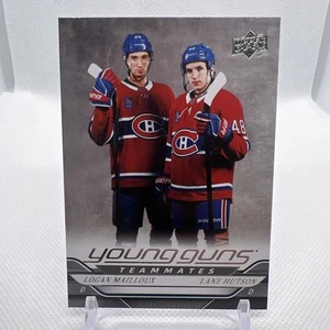 Lane Hutson & Logan Mailloux 2024-25 cubierta superior Young Guns compañeros de equipo Canadiens 3 - Imagen 1 de 2