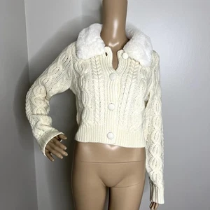 Forever 21 Knit Fur Cardigan Sweater - Picture 1 of 9