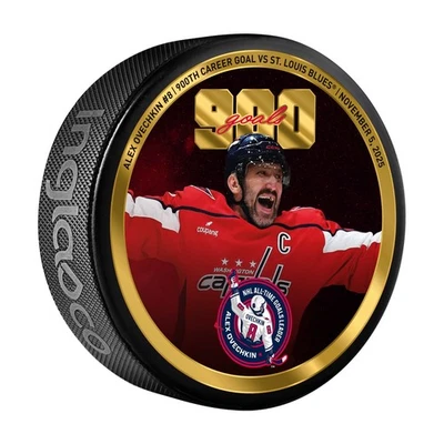 Alex Ovechkin #8 Washington Capitals 900 Goals Puck "NHL All-Time Goals Leader" - Image 1 of 2