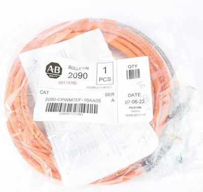 Allen-Bradley 2090-CPWM7DF-16AA05 Kinetix Continuous Flex Motor Power Cable - Image 1 of 4
