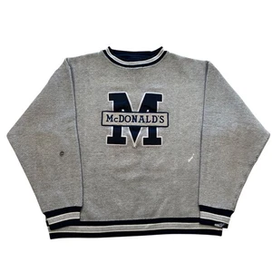 Vintage 90s McDonald's Crewneck Sweatshirt Size Medium Made in USA Fast Food - Picture 1 of 10