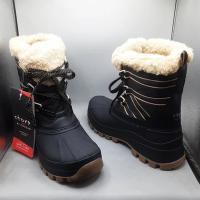 Botas Storm By Cougar Fresno para mujer 9M negras impermeables E93 Foto 1 de 4