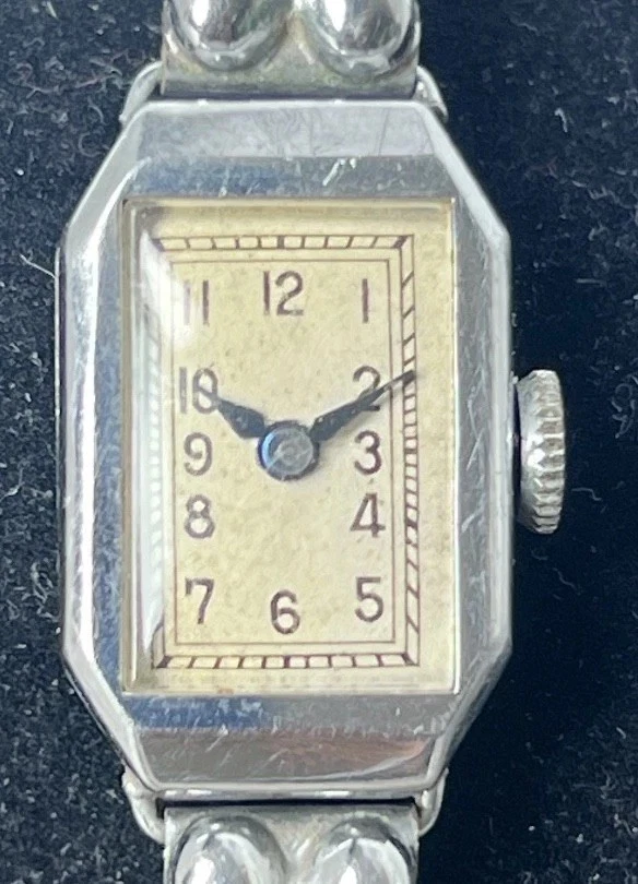 Vintage ART DECO uhr ca. 1910, Mechanische Damenuhr, ähnl Junghans - Bild 1 von 3