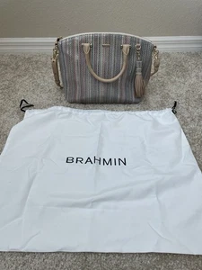 Brahmin mehrfarbige Duxbury Umhängetasche gestreift Cardenas mit Staubbeutel gebraucht, in einwandfreiem Zustand - Bild 1 von 16