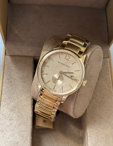 Nuevo reloj para hombre Burberry BU10006 The Classic 40 mm tono dorado acero inoxidable - Imagen 1 de 5