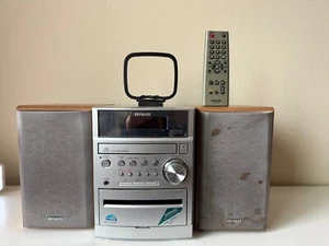 Aiwa XR-EM50 Bookshelf Stereo CD, Radio, Remote Works | Cassette Needs Repair - Picture 1 of 11