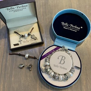 Bella Perlina Crystal Beads Cruise Ship Bracelet Plus Extra Charms And Spacers - Picture 1 of 6