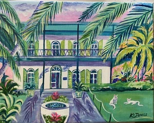 Hemingway House | Key West PRINT Florida Beach K C Jones Island Coastal Home Art - Picture 1 of 10